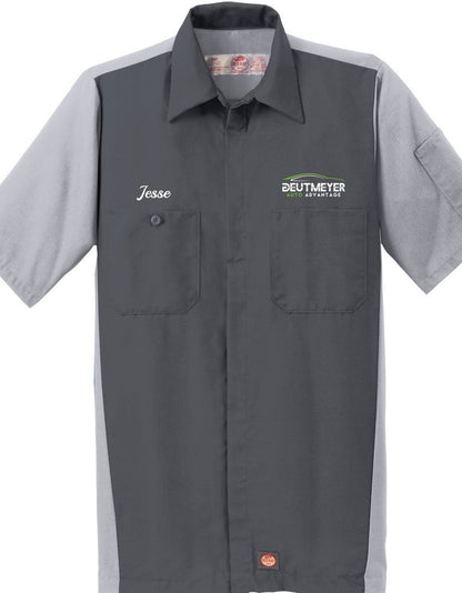 Technician Shirt - Short Sleeve Ripstop Crew Red Kap SY20 - Deutmeyer Auto Advantage