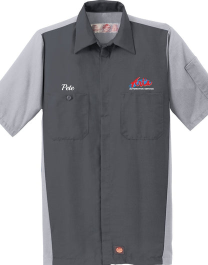 Technician Shirt - Short Sleeve Ripstop Crew Red Kap SY20 - Arts Automotive