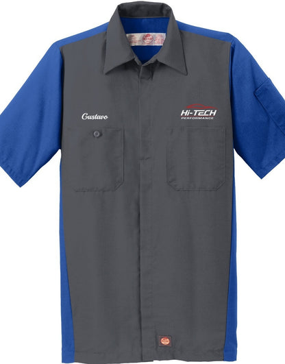 Technician Shirt - Short Sleeve Ripstop Crew Red Kap SY20 - Hi-Tech Performance