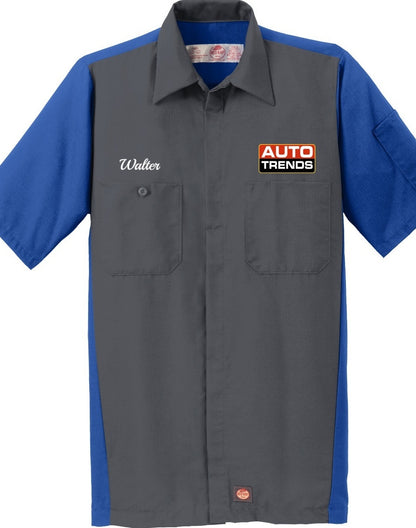 Technician Shirt - Short Sleeve Ripstop Crew Red Kap SY20 - Auto Trends