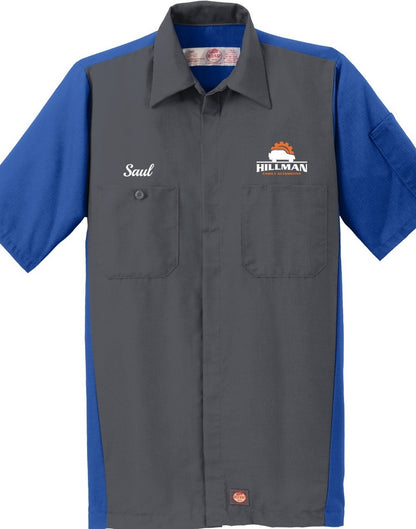 Technician Shirt - Short Sleeve Ripstop Crew Red Kap SY20 - Hillman Family Automotive