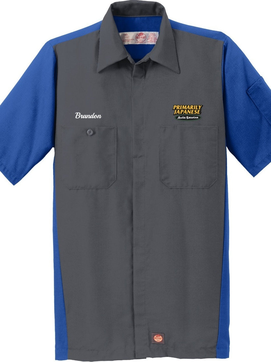 Technician Shirt - Short Sleeve Ripstop Crew Red Kap SY20 - Primarily Japanese