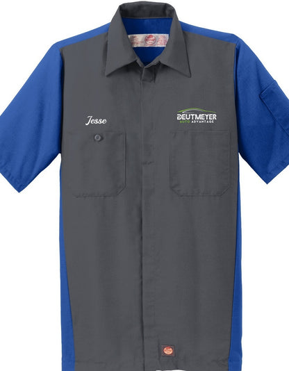 Technician Shirt - Short Sleeve Ripstop Crew Red Kap SY20 - Deutmeyer Auto Advantage